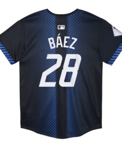 Preschool Detroit Tigers Javier Baez Nike Navy 2024 City Connect Limited Jersey