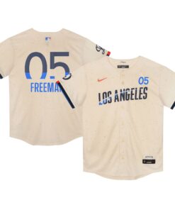 Preschool Los Angeles Dodgers Freddie Freeman Nike Cream 2024 City Connect Limited Player Jersey