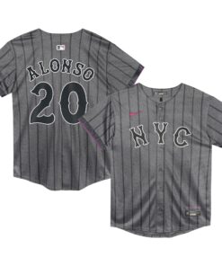Preschool New York Mets Pete Alonso Nike Graphite 2024 City Connect Limited Player Jersey