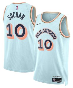 San Antonio Spurs Nike City Edition Swingman Jersey 2024 - Blue - Jeremy Sochan - Unisex
