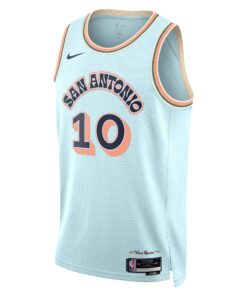 San Antonio Spurs Nike City Edition Swingman Jersey 2024 - Blue - Jeremy Sochan - Unisex