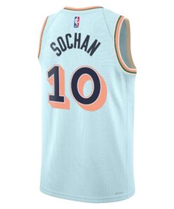 San Antonio Spurs Nike City Edition Swingman Jersey 2024 - Blue - Jeremy Sochan - Unisex