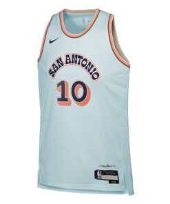 San Antonio Spurs Nike City Edition Swingman Jersey 2024 - Blue - Jeremy Sochan - Youth