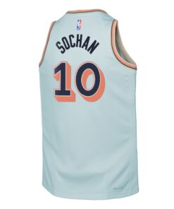 San Antonio Spurs Nike City Edition Swingman Jersey 2024 - Blue - Jeremy Sochan - Youth