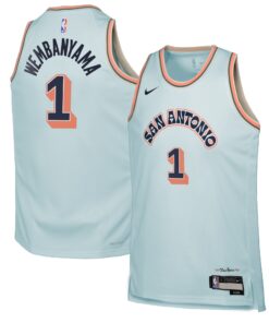 San Antonio Spurs Nike City Edition Swingman Jersey 2024 - Blue - Victor Wembanyama - Youth