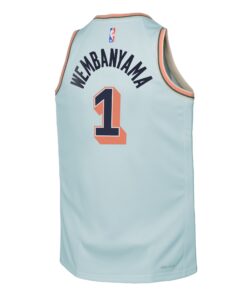 San Antonio Spurs Nike City Edition Swingman Jersey 2024 - Blue - Victor Wembanyama - Youth