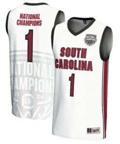 South Carolina Gamecocks GameDay Greats White Adult Lightweight 2024 Women's Basketball National Champions Fashion Jersey
