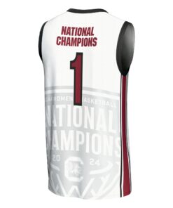 South Carolina Gamecocks GameDay Greats White Adult Lightweight 2024 Women's Basketball National Champions Fashion Jersey