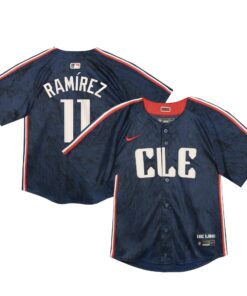 Toddler Cleveland Guardians Jose Ramirez Nike Navy 2024 City Connect Limited Jersey