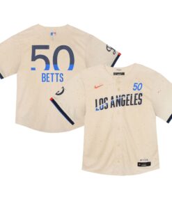 Toddler Los Angeles Dodgers Mookie Betts Nike Cream 2024 City Connect Limited Player Jersey