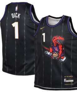 Toronto Raptors Nike City Edition Swingman Jersey 2024 - Black - Grady Dick - Youth