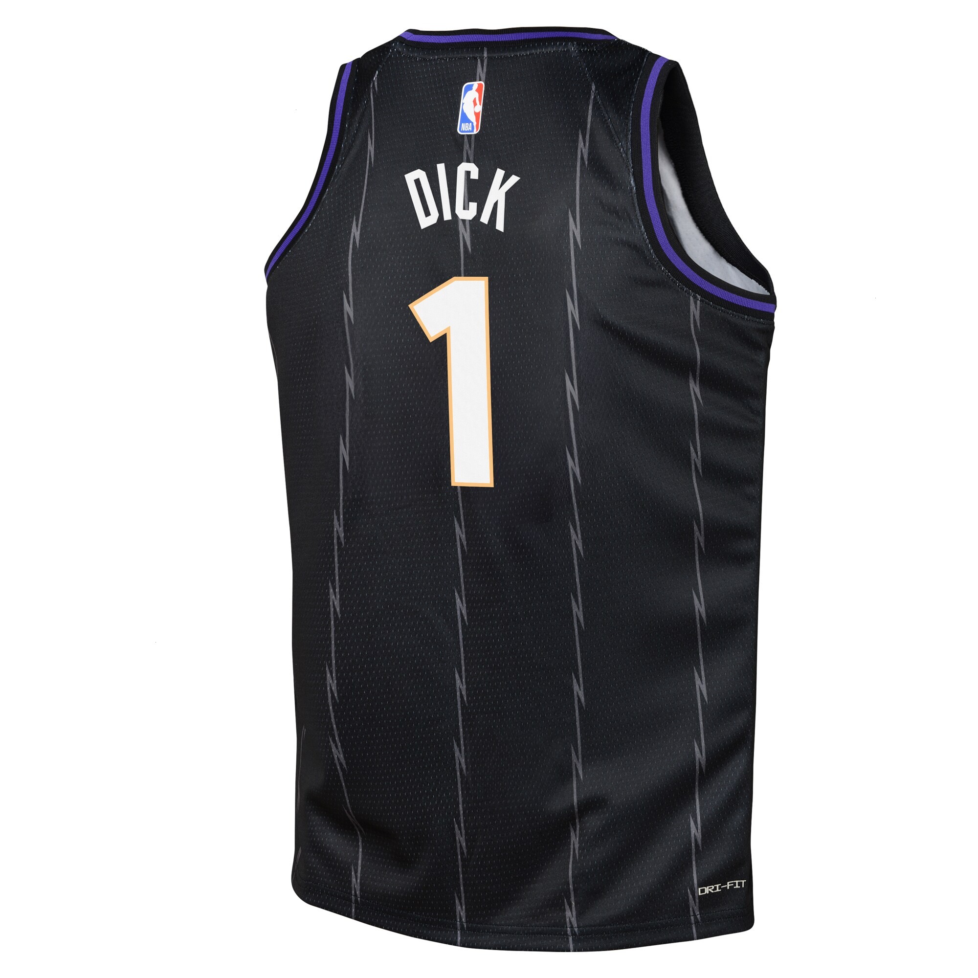 Toronto Raptors Nike City Edition Swingman Jersey 2024 - Black - Grady Dick - Youth