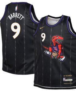 Toronto Raptors Nike City Edition Swingman Jersey 2024 - Black - RJ Barrett - Youth