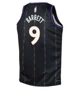 Toronto Raptors Nike City Edition Swingman Jersey 2024 - Black - RJ Barrett - Youth