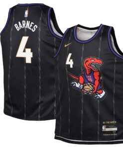 Toronto Raptors Nike City Edition Swingman Jersey 2024 - Black - Scottie Barnes - Youth