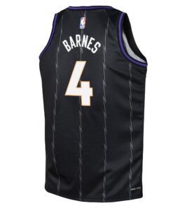 Toronto Raptors Nike City Edition Swingman Jersey 2024 - Black - Scottie Barnes - Youth