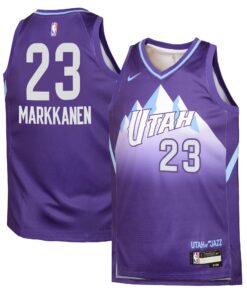 Utah Jazz Nike City Edition Swingman Jersey 2024 - Purple - Lauri Markkanen - Youth