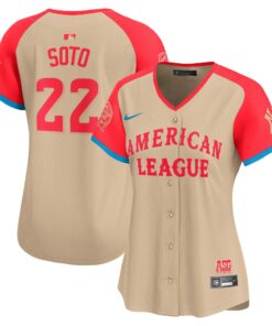 Women's American League Juan Soto Nike Cream 2024 MLB All-Star Game Limited Player Jersey