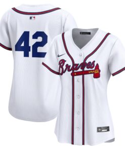 Women's Atlanta Braves Nike White 2024 Jackie Robinson Day Home Limited Jersey