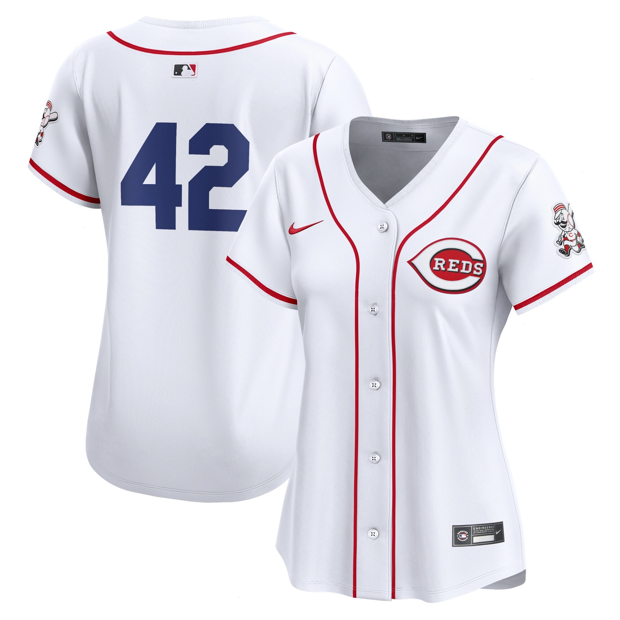 Women's Cincinnati Reds Nike White 2024 Jackie Robinson Day Home Limited Jersey