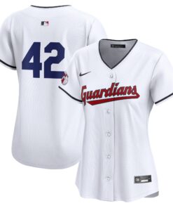 Women's Cleveland Guardians Nike White 2024 Jackie Robinson Day Home Limited Jersey