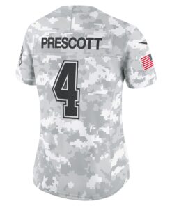 Women's Dallas Cowboys Dak Prescott Nike Arctic Camo 2024 Salute to Service Limited Jersey