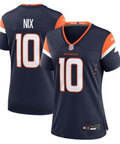 Women's Denver Broncos Bo Nix Nike Navy Alternate Game Jersey