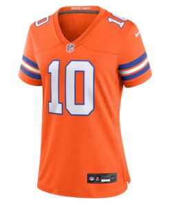 Women's Denver Broncos Bo Nix Nike Orange Mile High Collection 1977 Throwback Player Game Jersey