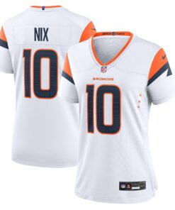 Women's Denver Broncos Bo Nix Nike White Game Jersey