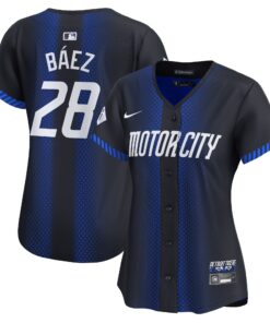 Women's Detroit Tigers Javier Baez Nike Navy 2024 City Connect Limited Jersey
