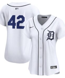 Women's Detroit Tigers Nike White 2024 Jackie Robinson Day Home Limited Jersey