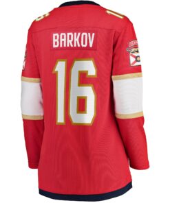 Women's Florida Panthers Aleksander Barkov Fanatics Red Home 2024 Stanley Cup Champions Breakaway Player Jersey