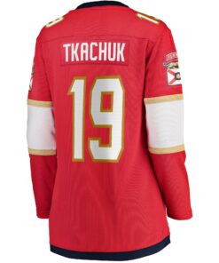 Women's Florida Panthers Matthew Tkachuk Fanatics Red Home 2024 Stanley Cup Champions Breakaway Player Jersey