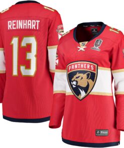 Women's Florida Panthers Sam Reinhart Fanatics Red Home 2024 Stanley Cup Champions Breakaway Player Jersey