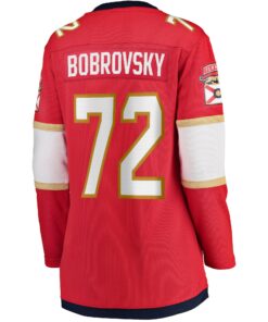 Women's Florida Panthers Sergei Bobrovsky Fanatics Red Home 2024 Stanley Cup Champions Breakaway Player Jersey