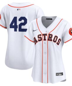 Women's Houston Astros Nike White 2024 Jackie Robinson Day Home Limited Jersey