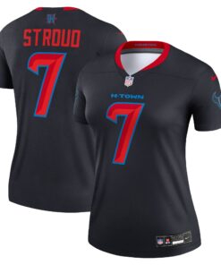 Women's Houston Texans C.J. Stroud Nike Navy Alternate Legend Player Performance Top