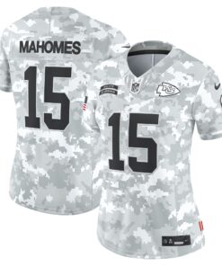 Women's Kansas City Chiefs Patrick Mahomes Nike Arctic Camo 2024 Salute to Service Limited Jersey