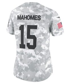 Women's Kansas City Chiefs Patrick Mahomes Nike Arctic Camo 2024 Salute to Service Limited Jersey