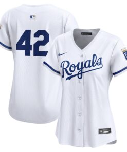 Women's Kansas City Royals Nike White 2024 Jackie Robinson Day Home Limited Jersey