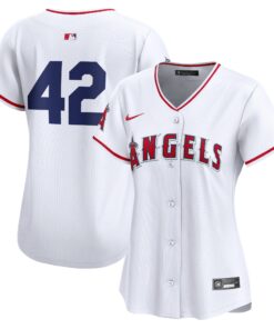 Women's Los Angeles Angels Nike White 2024 Jackie Robinson Day Home Limited Jersey