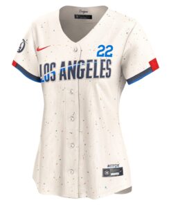 Women's Los Angeles Dodgers Clayton Kershaw Nike Cream 2024 City Connect Limited Player Jersey