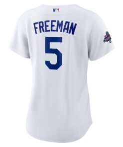 Women's Los Angeles Dodgers Freddie Freeman Nike White 2024 World Series Champions Home Replica Player Jersey