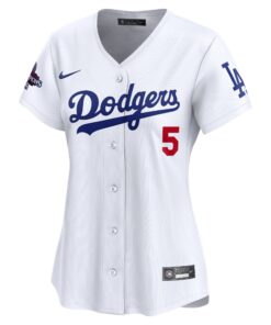 Women's Los Angeles Dodgers Freddie Freeman Nike White Home 2024 World Series Champions Limited Jersey