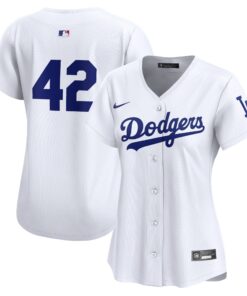 Women's Los Angeles Dodgers Nike White 2024 Jackie Robinson Day Home Limited Jersey
