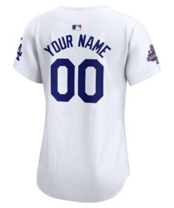 Women's Los Angeles Dodgers Nike White 2024 World Series Champions Home Custom Limited Jersey