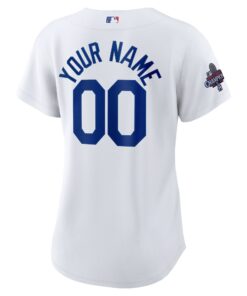 Women's Los Angeles Dodgers Nike White 2024 World Series Champions Home Custom Replica Jersey