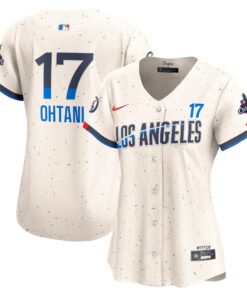Women's Los Angeles Dodgers Shohei Ohtani Nike Cream 2024 World Series Champions City Connect Limited Player Jersey