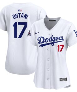 Women's Los Angeles Dodgers Shohei Ohtani Nike White Home 2024 World Series Champions Limited Jersey