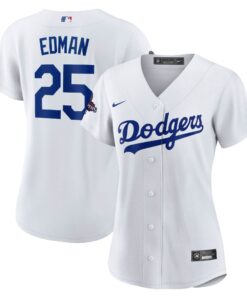 Women's Los Angeles Dodgers Tommy Edman Nike White 2024 World Series Champions Home Replica Player Jersey